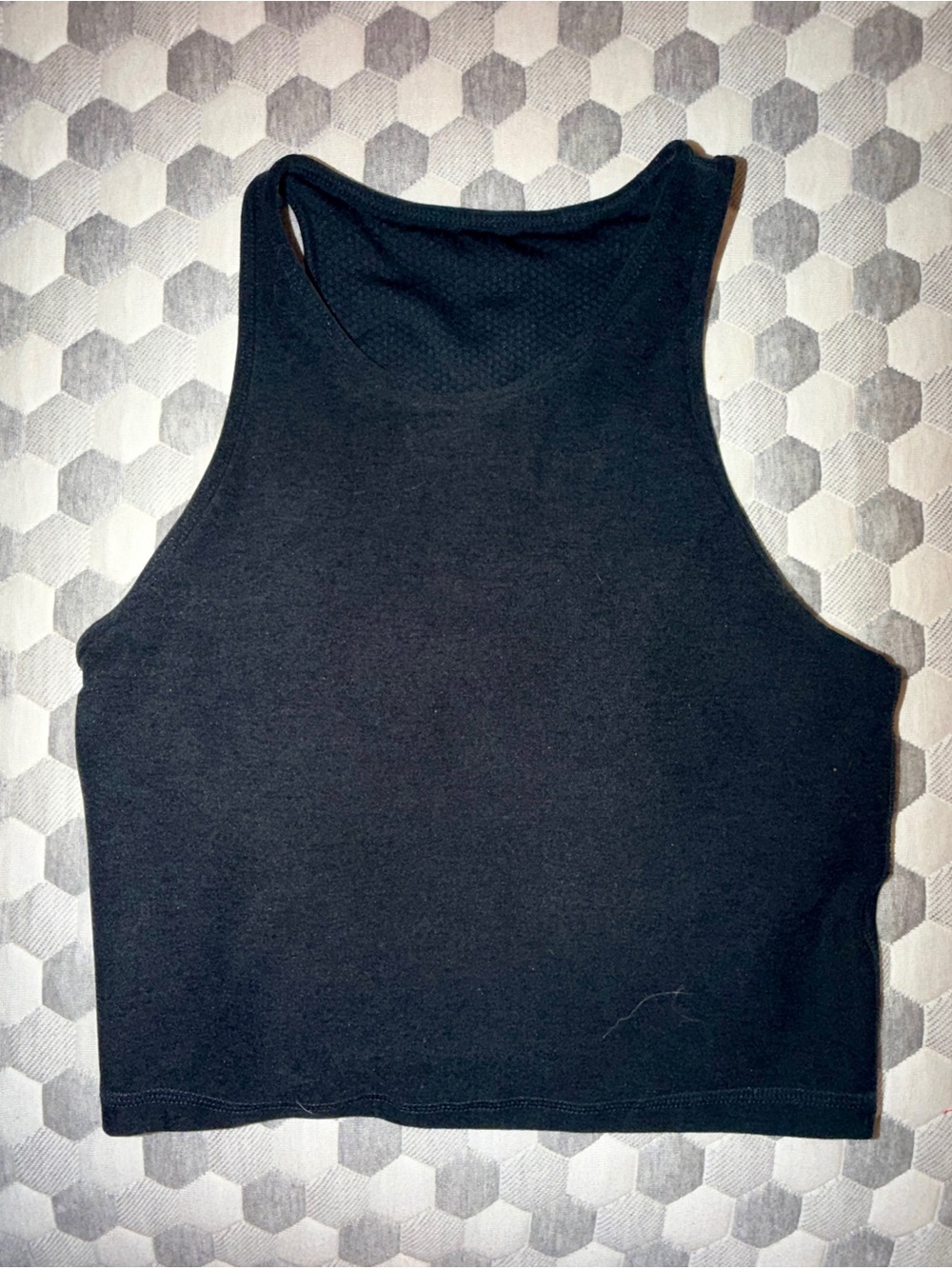 Vuori Black Crop Tank Top - Women's Sleeveless High Neck